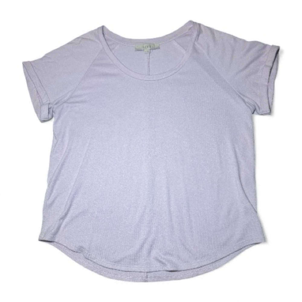 LOFT Light Purple Short Sleeve Tee